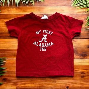 Rabbit Skins “My First Alabama Tee” - 18 Months - Crimson Tide Baby Shirt